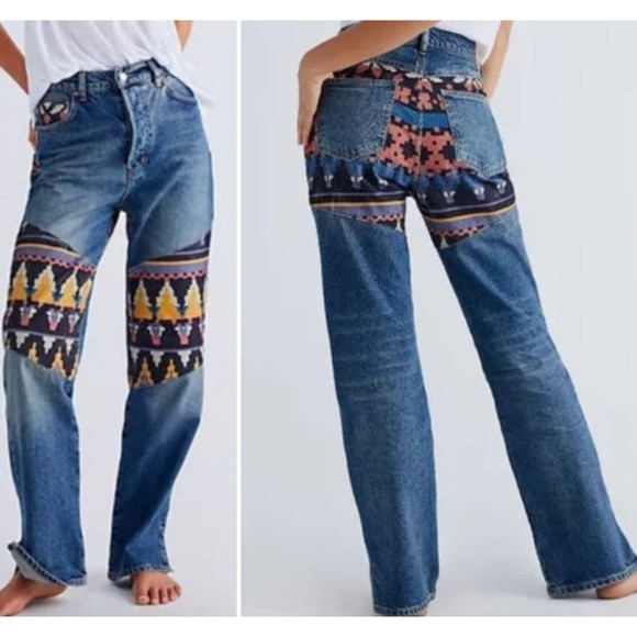 We The Free Denim - NWT We the Free rocky mountain boho straight leg jeans size 30